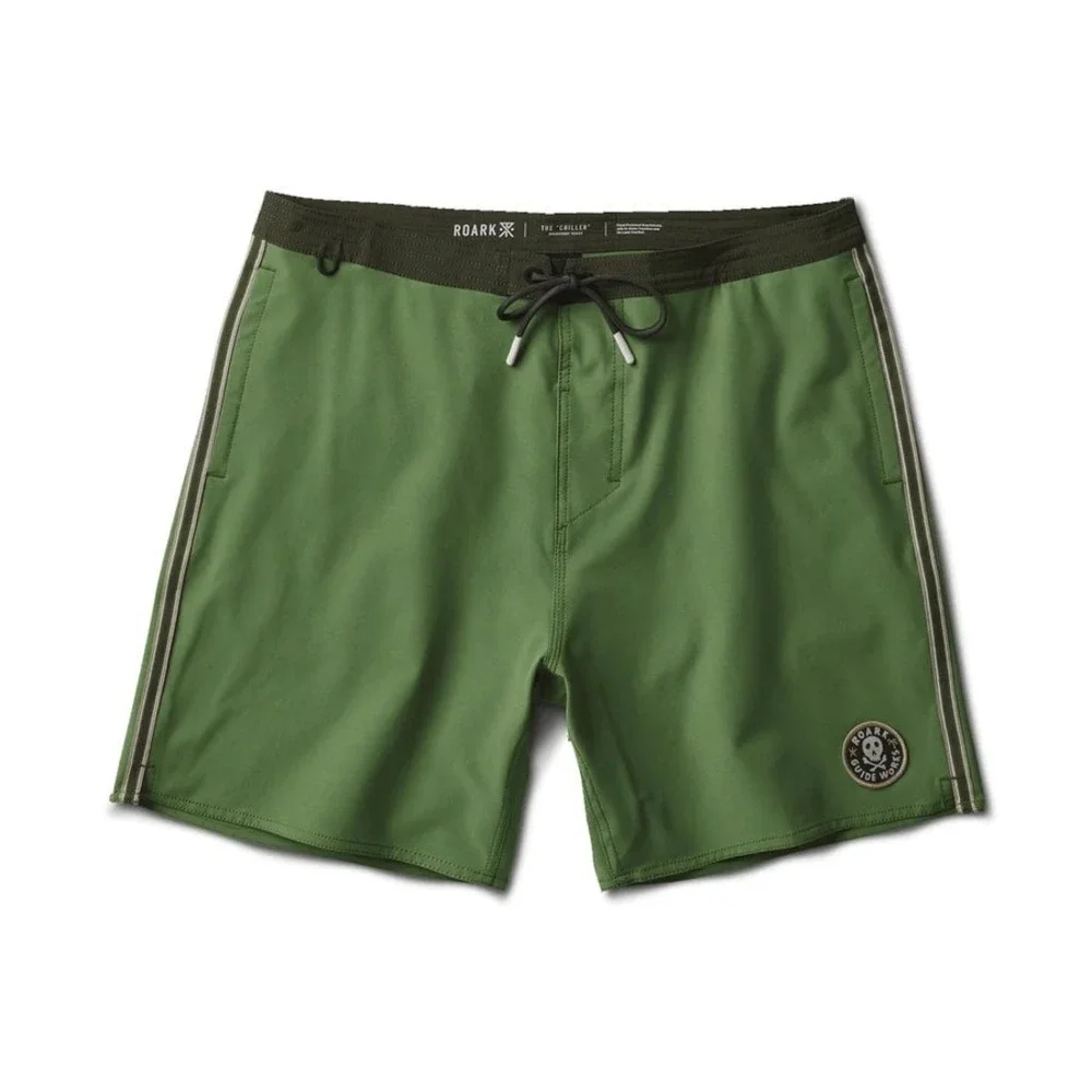 Roark Mens Chiller Mixtape Performance Boardshorts Jungle Green 38W 6.5
